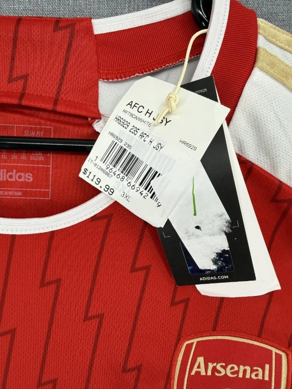 Adidas Arsenal FC 2023/24 Home Jersey Mens 3XL Soccer Shirt Futbol NWT